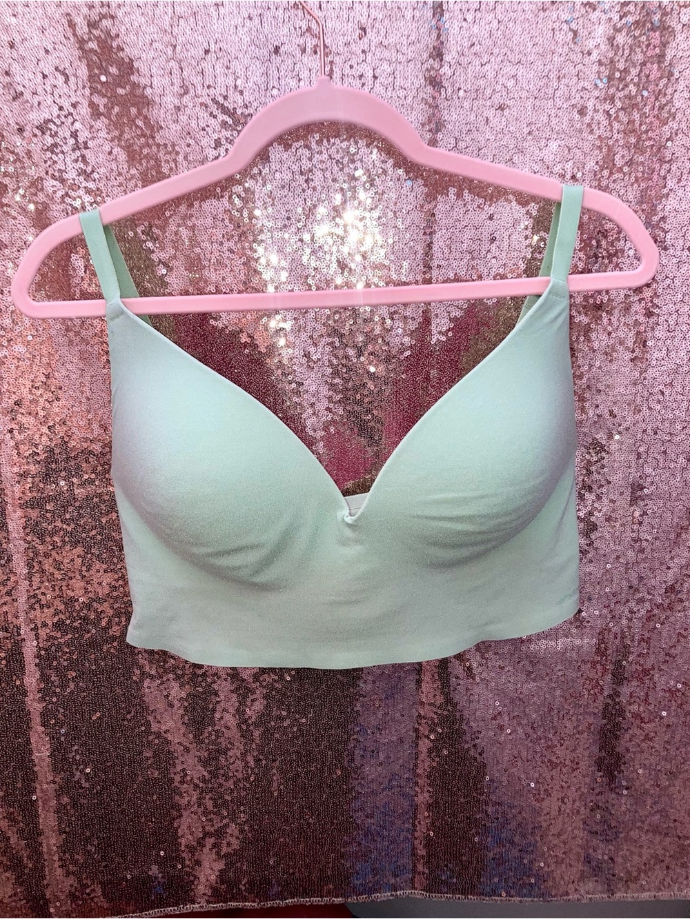 PINK Victoria's Secret Mint Green Seamless Padded Bralette